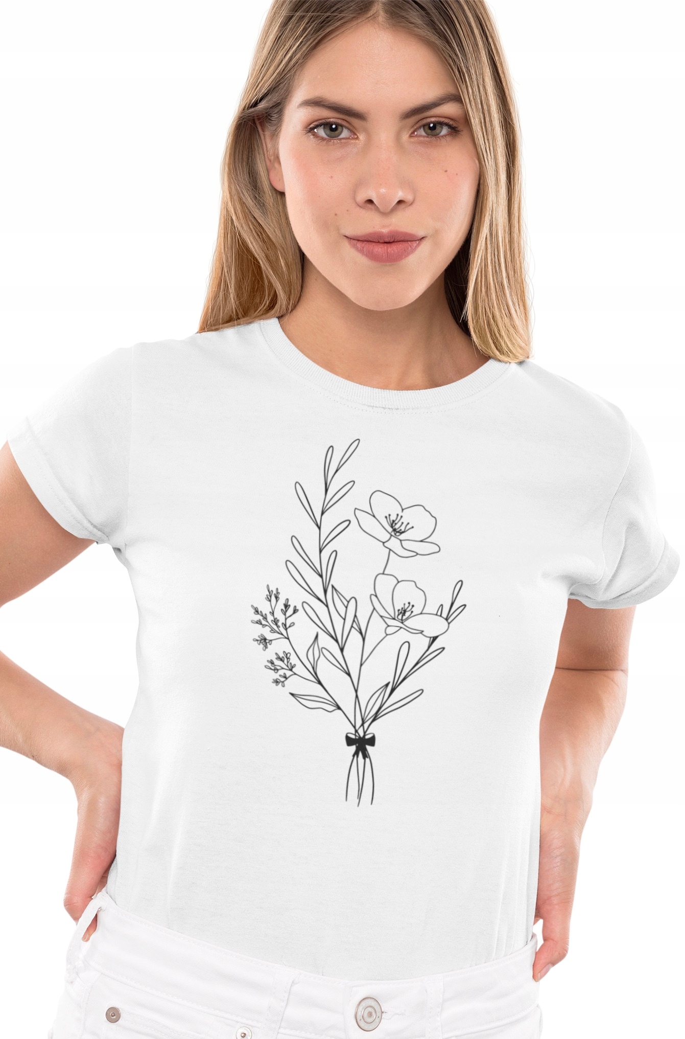 

Koszulka kwiaty line art dla niej rośliny