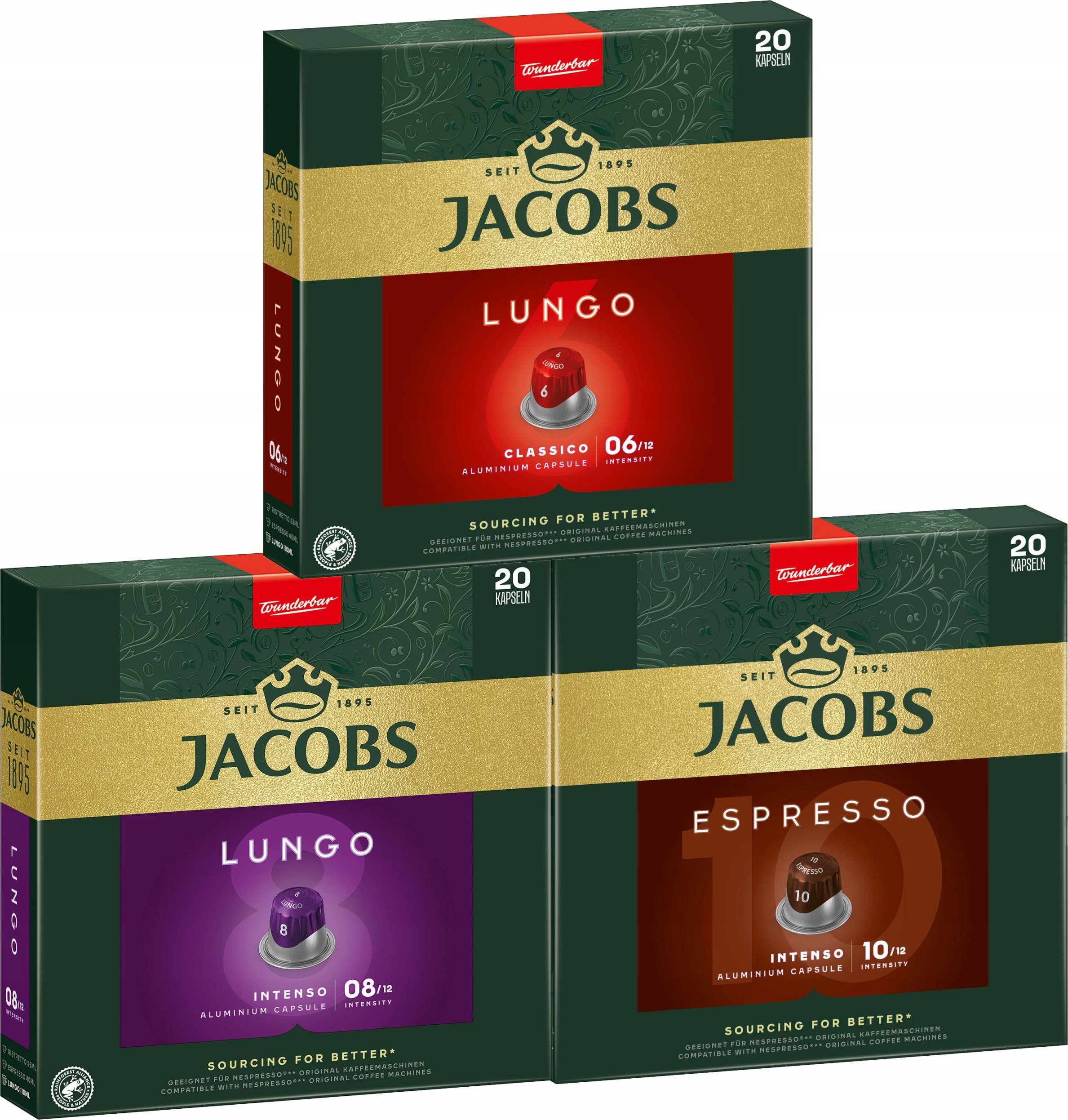 Levně Kapsle Jacobs do Nespresso Lungo Espresso 60