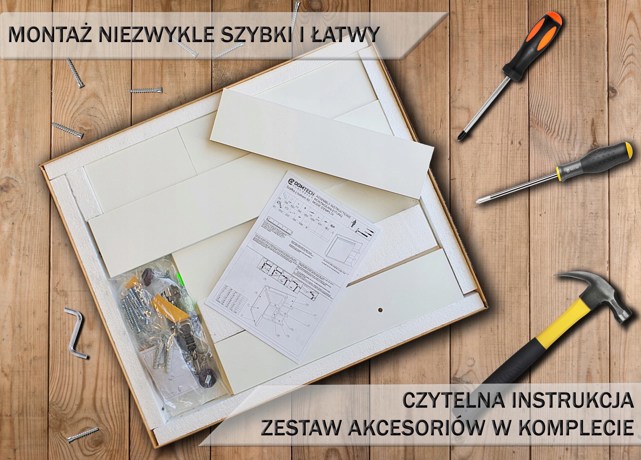 Białe lustro z półkami 80 cm, do łazienki Rodzaj zwykłe