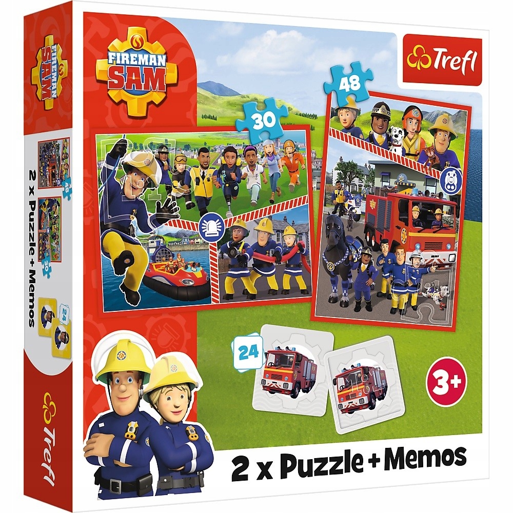 

Puzzle 2 W 1 Gra Memo Drużyna Strażaka Sama
