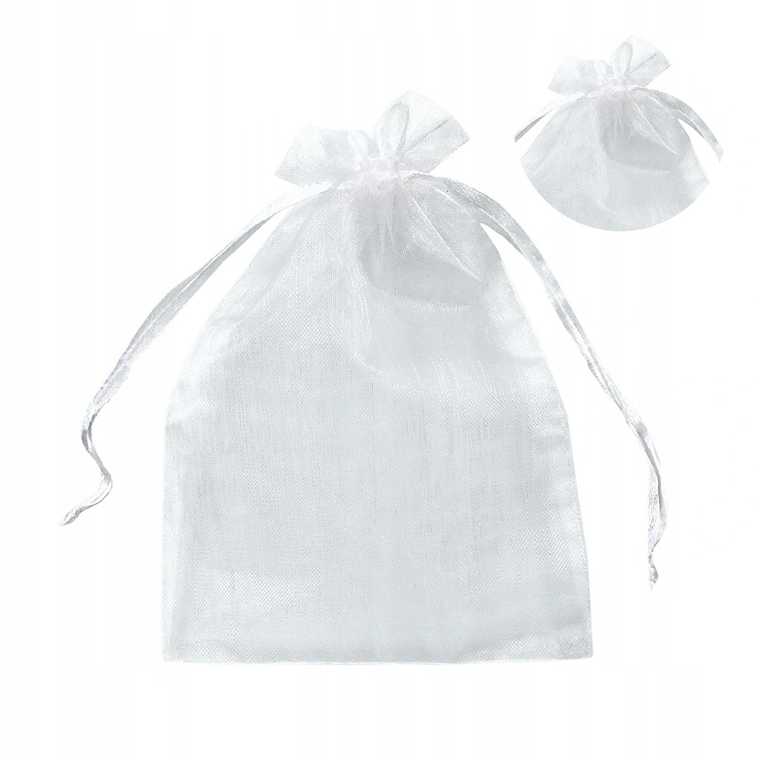 WORECZKI ORGANZA BIAŁE 13x18 NA ŚLUB WORECZEK TOREBKI 20 szt DUŻE + GRATIS Marka inna