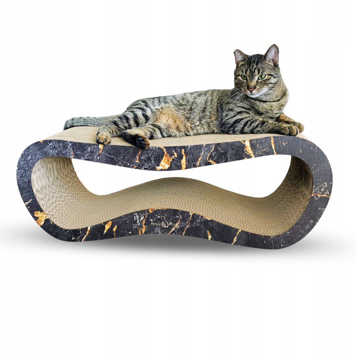 Levně Škrabadlo pro kočky Černý mramor Mruu&Pruu Škrabadlo Leon