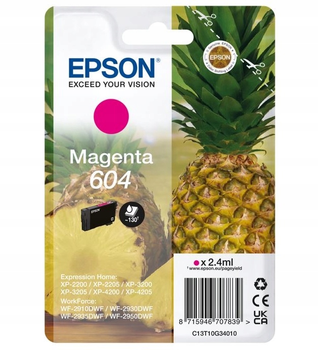 

Tusz Epson 604 magenta T10G340