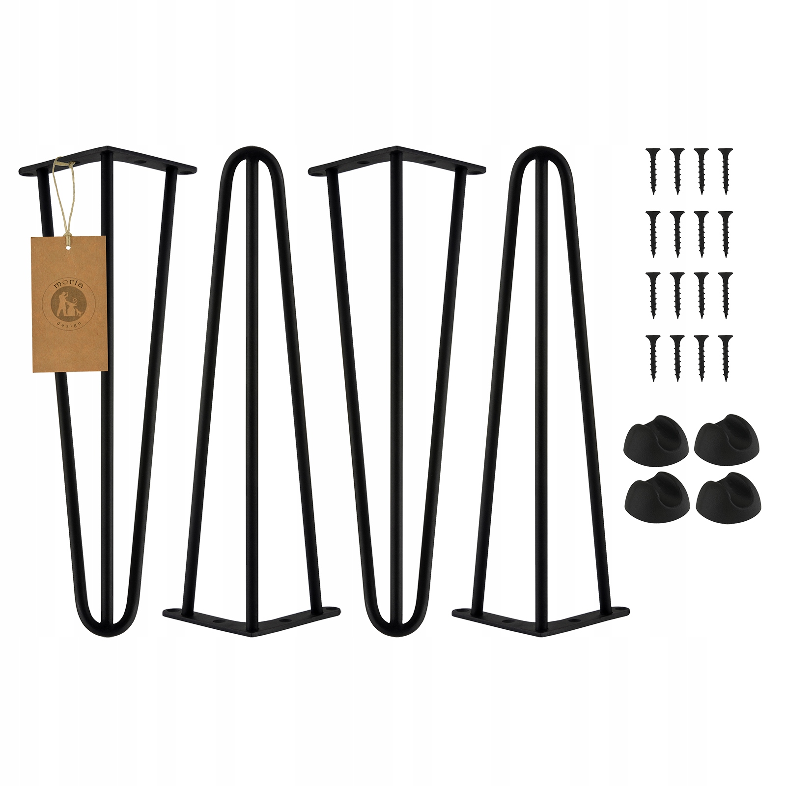 4 x Metalowe nogi Hairpin legs do stolika kawowego 41 cm pręty fi 10
