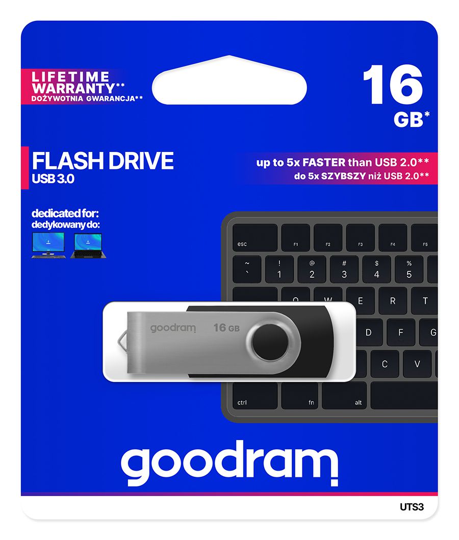 

Goodram Pendrive 16GB USB3.0 Czarny 16 Gb Twister
