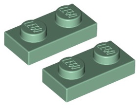 

Lego Płytka 1x2 Sand Green (3023/4655080) x2