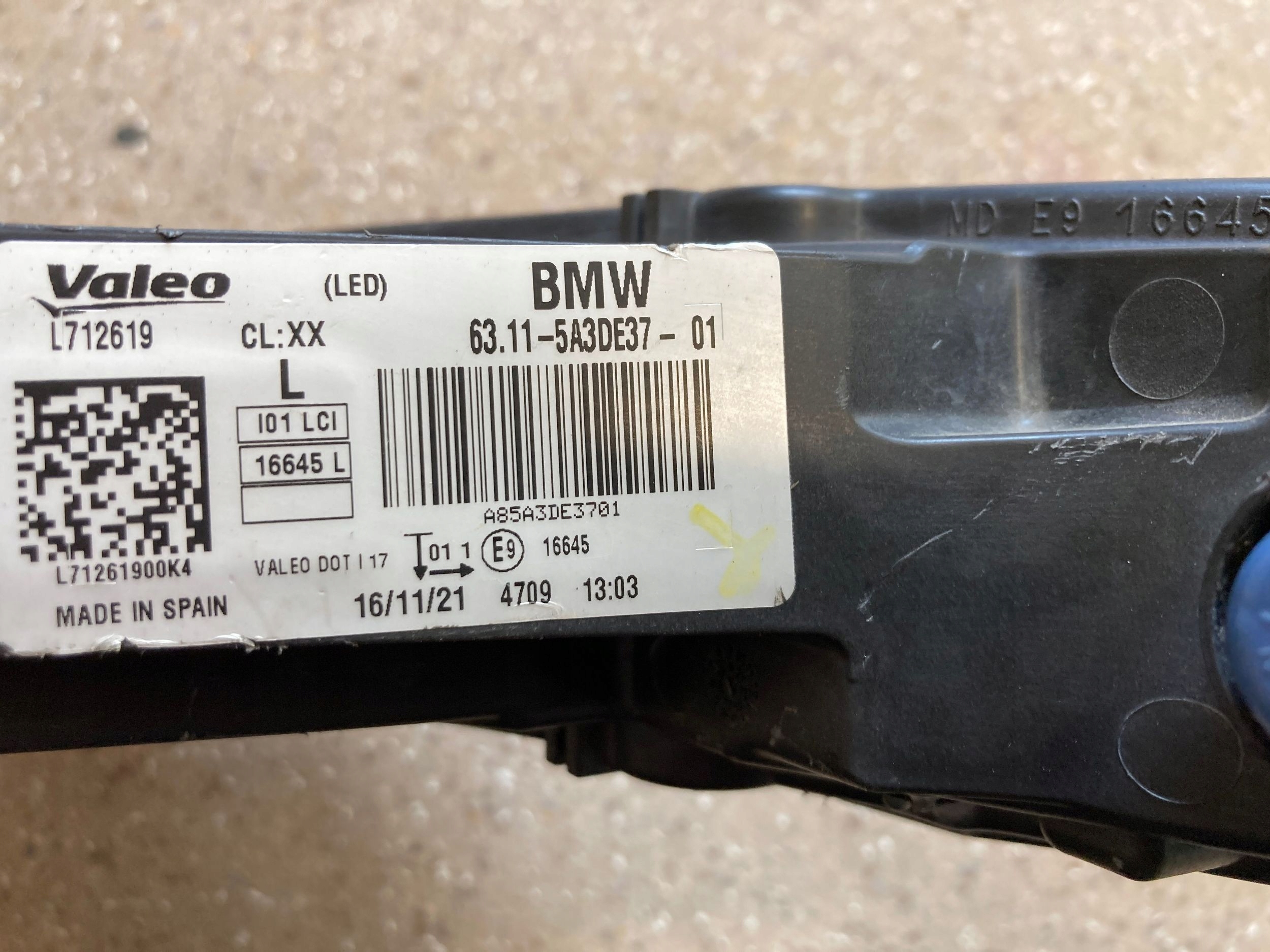 противотуманная передняя Сторона левый BMW i3 5A3DE37