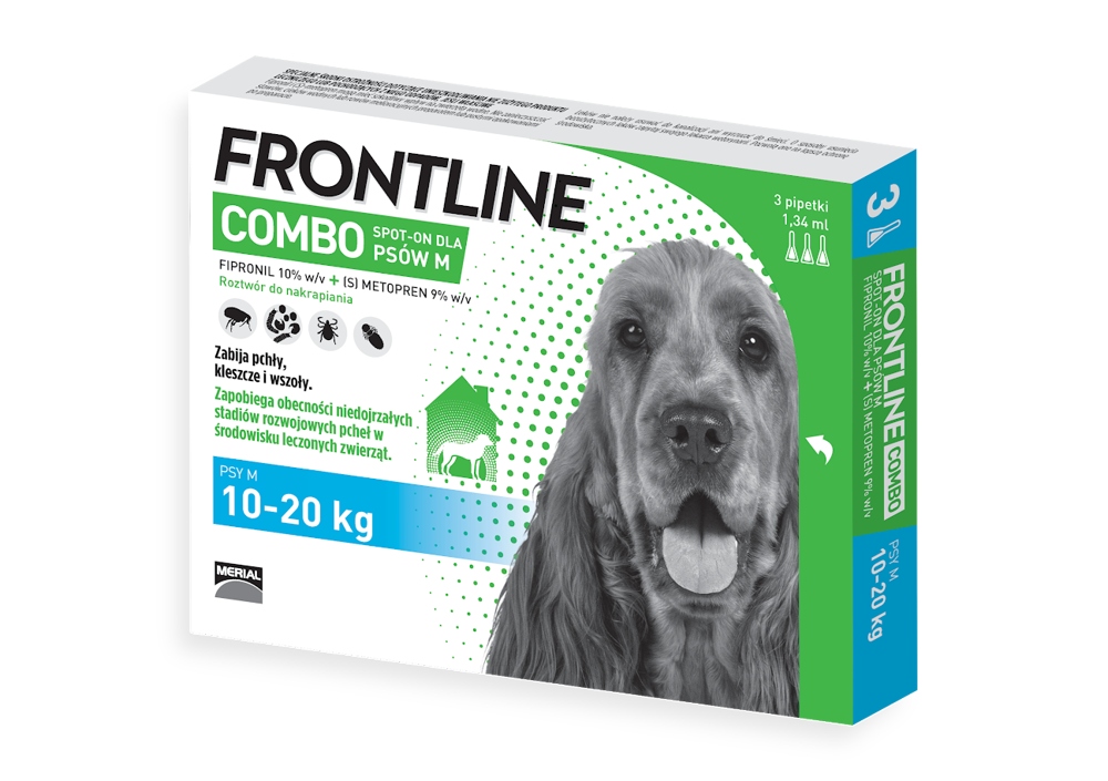 Frontline Combo M 3 pipety psy 10-20 kg