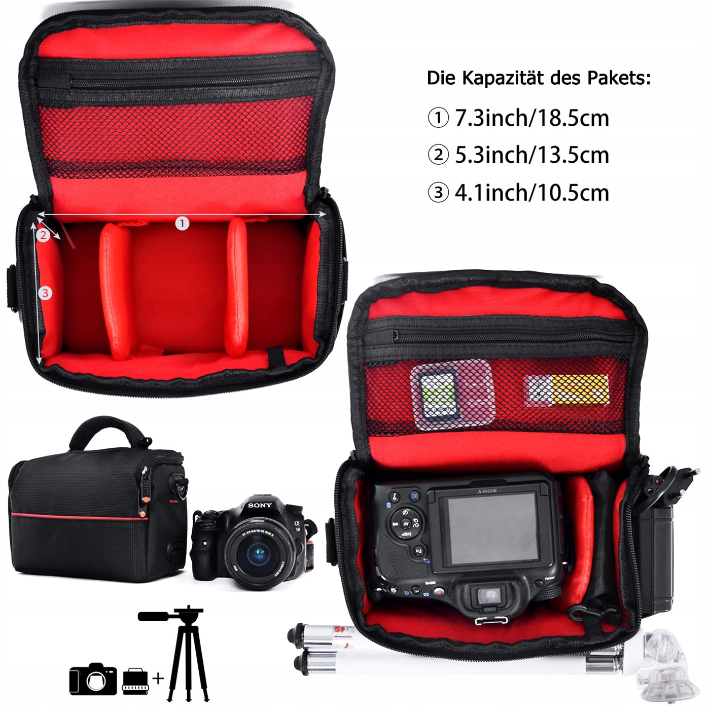 FOSOTO Wodoodporna Torba Na Aparat Kompatybilna Z Canon Nikon Sony — miniatura 5
