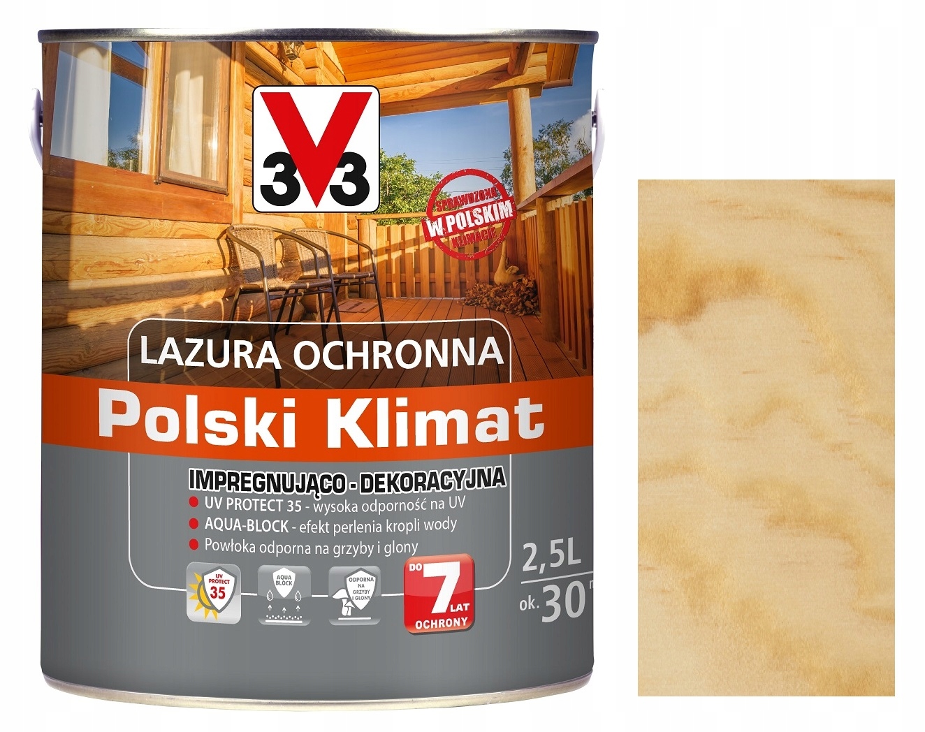 Lazura V33 Polski Klimat 7 Lat Bezbarwny 2.5L