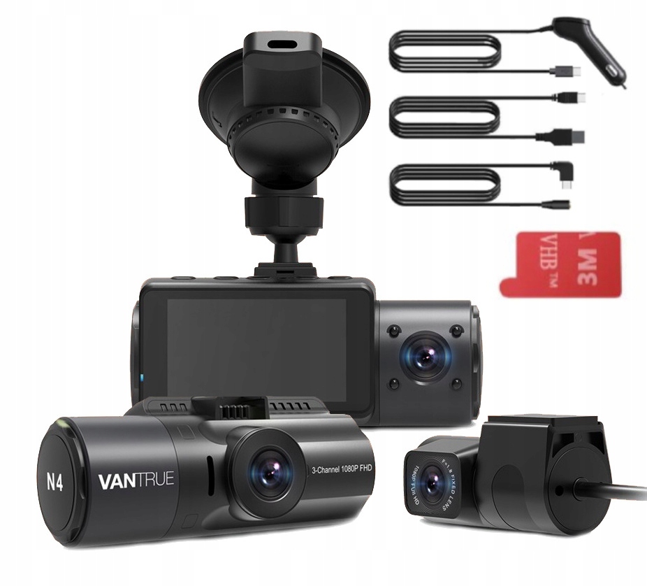 

Rejestrator Vantrue N4 Trzy Kamery 2,5K Fhd Taxi