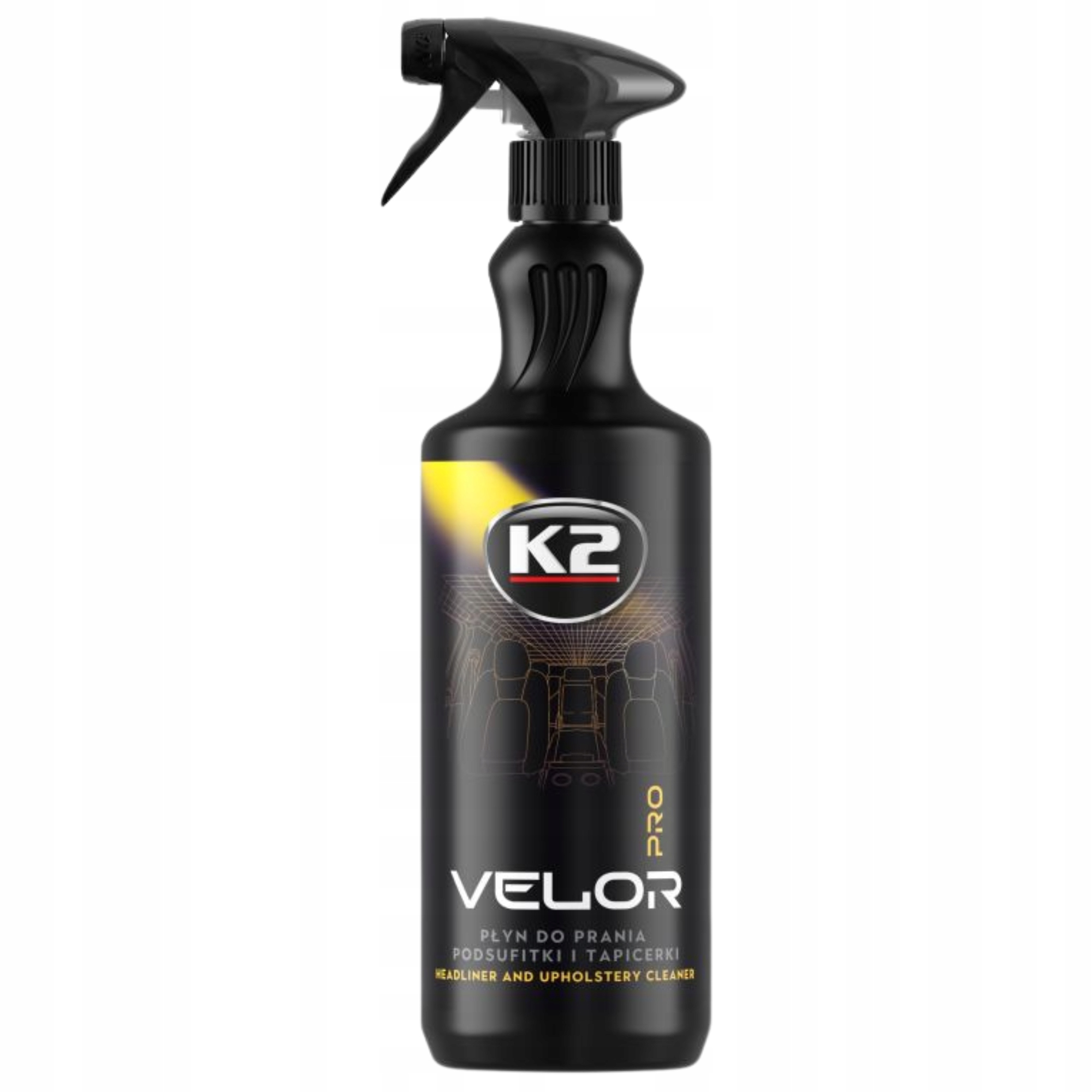 Płyn do prania tapicerki auta samochodu podsufitki K2 Velor Pro 1l