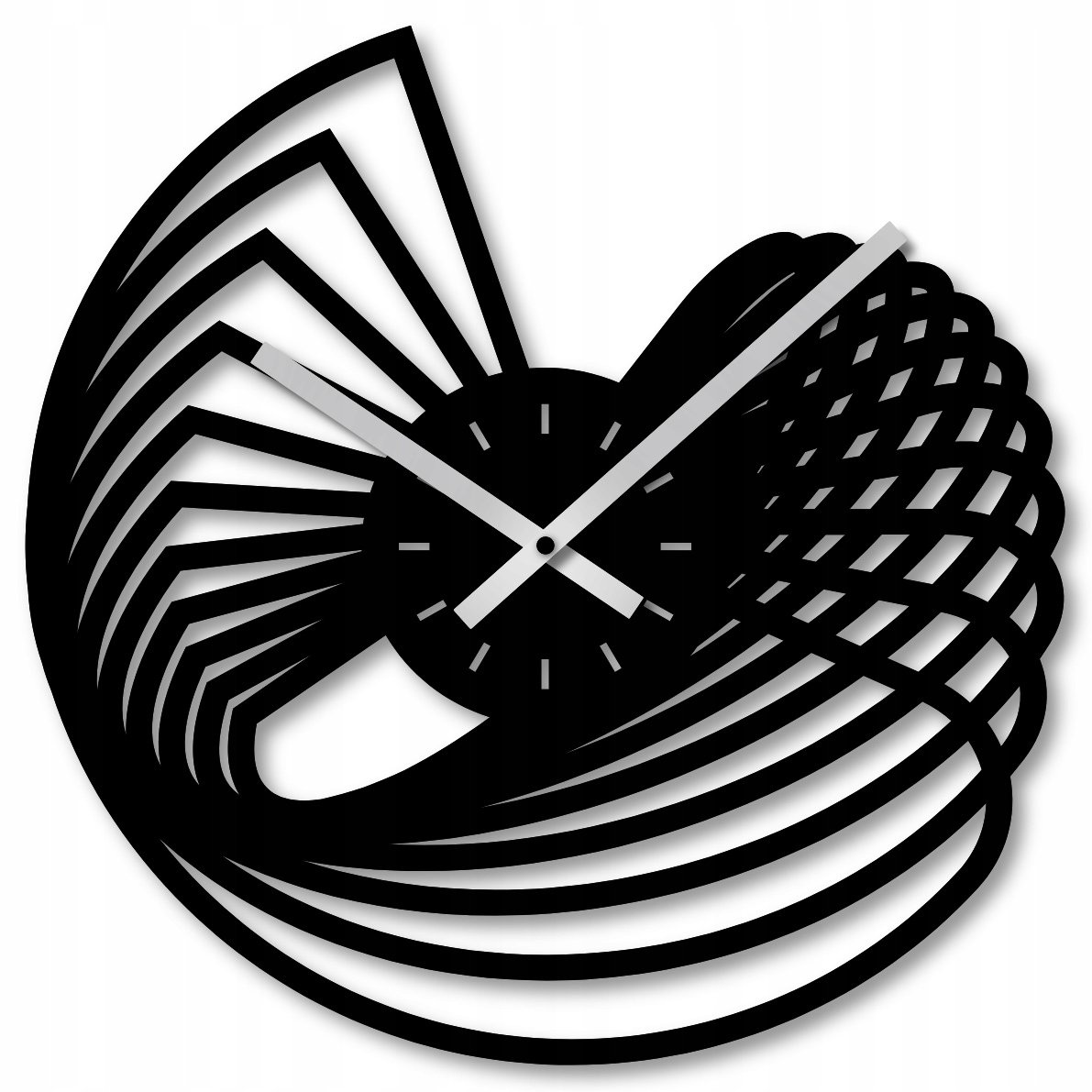 Nástěnné Hodiny 60 cm Nástěnné Hodiny Velké Ažurové Hodiny Geometrické Hodiny