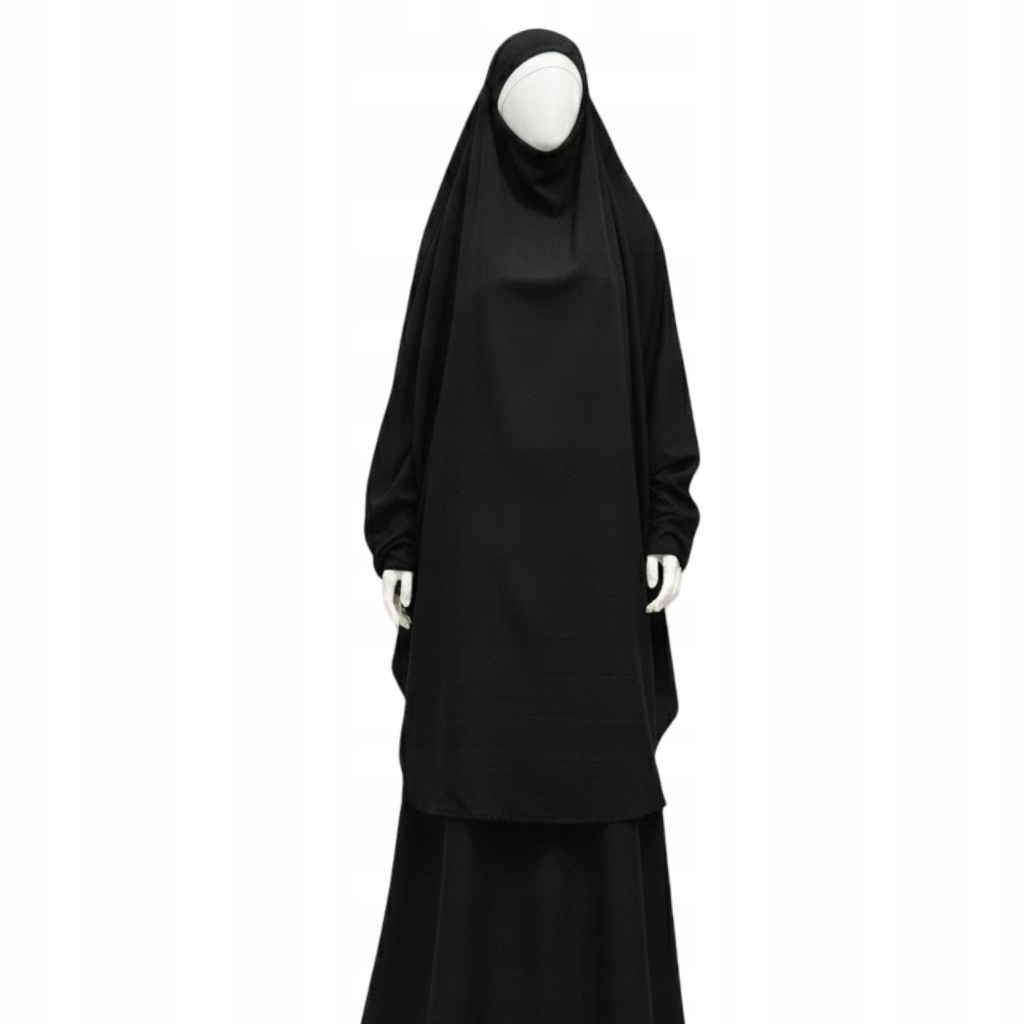 Šaty Modlitební muslimská 2dílná Hidžáb Abaja Ramadan Černá