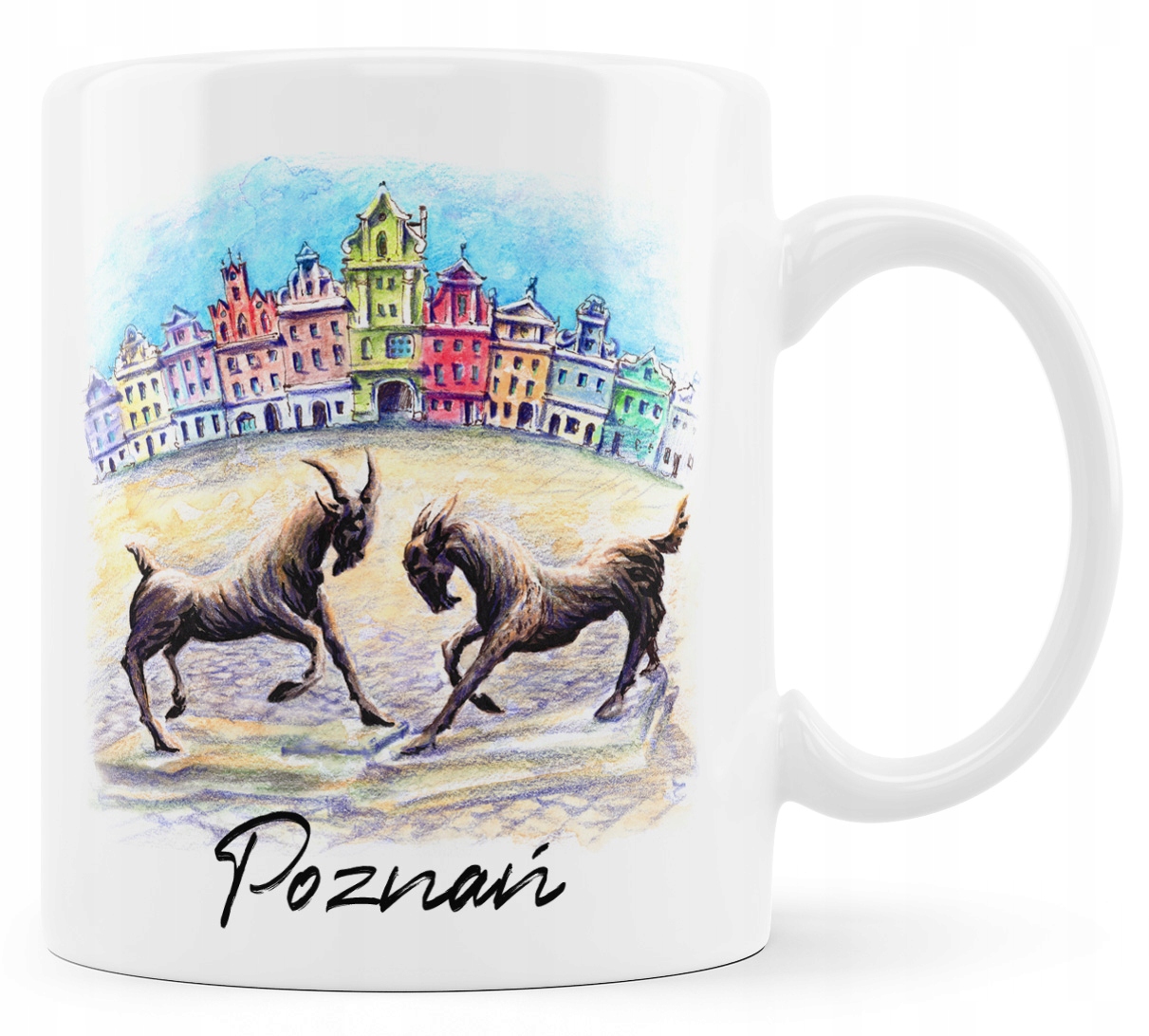 

Kubek Poznań. Poznańskie koziołki na kubeczku.