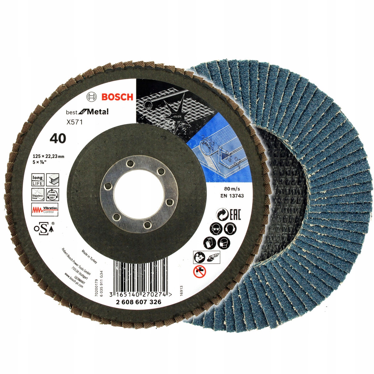 BOSCH TARCZA LISTKOWA 125mm GR.40 DO METALU