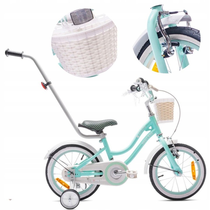 

Rowerek dla dziecka 12" Heart bike miętowy