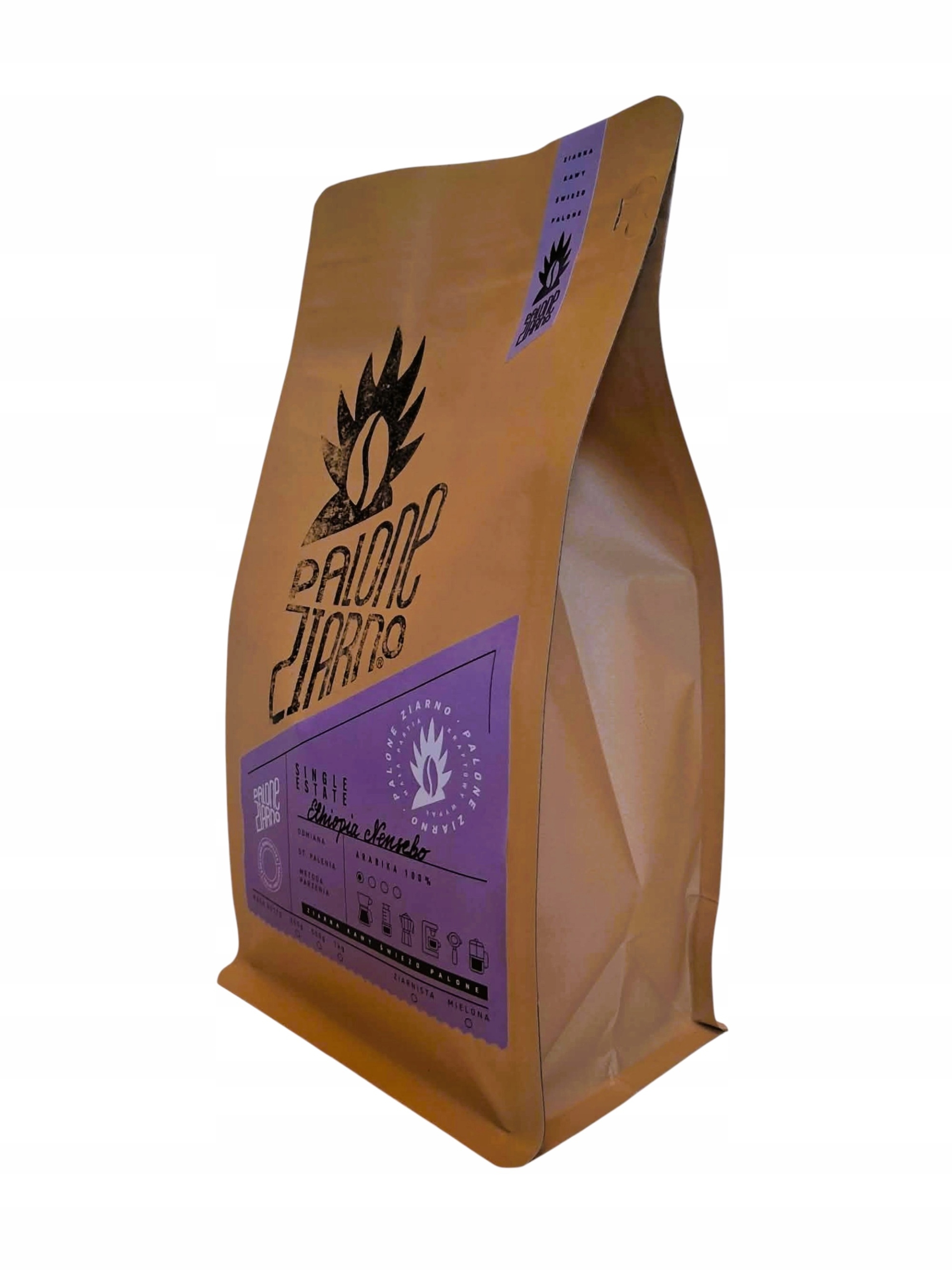 Kawa Etiopia Nensebo Ziarnista 500g Jasno Palona