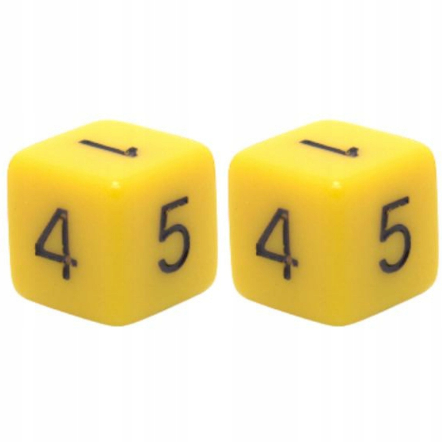 ZESTAW 2 KOSTEK K6 RPG ŻÓŁTA KOŚĆ 1,6 CM