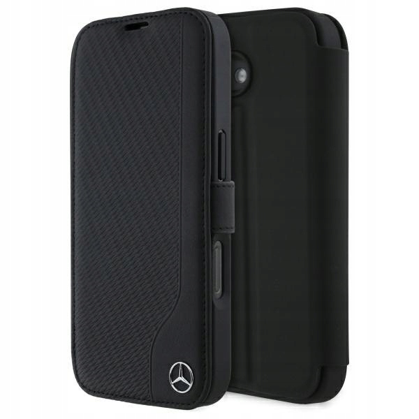 Mercedes MEBKP16S23RBGVK iPhone 16 6.1" černá/černá kožená kniha