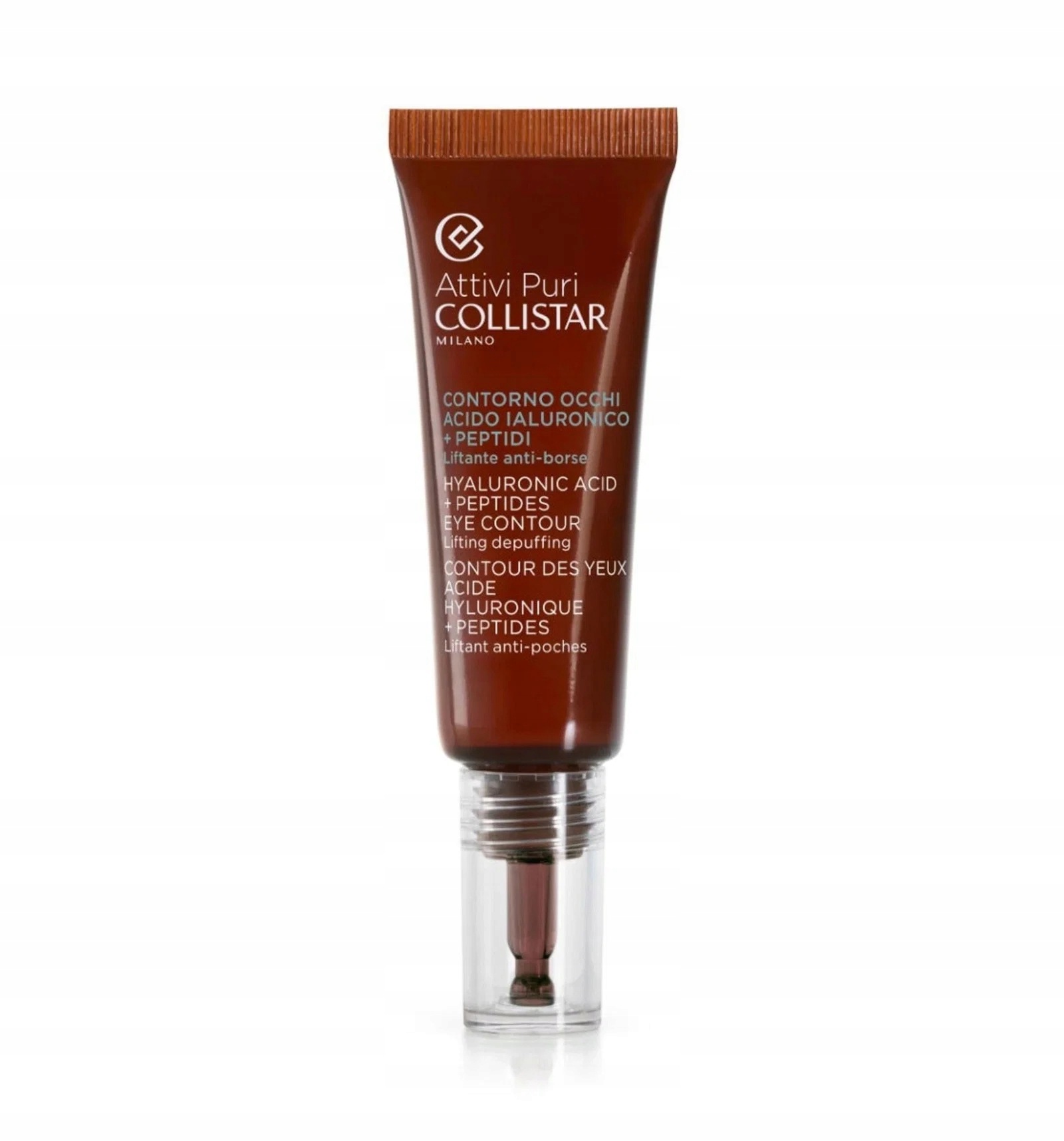 Collistar, Attivi Puri, Kyselina hyaluronová peptidy, Liftingový a protivráskový oční gel, 15 ml