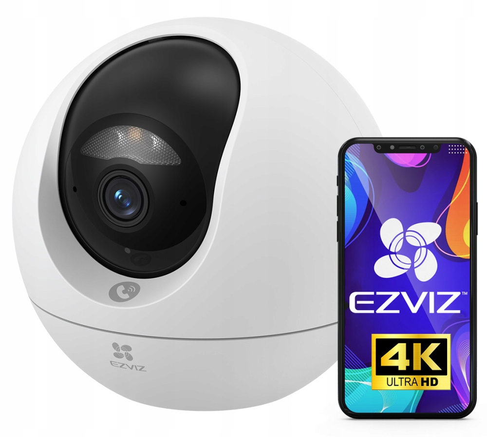 WiFi otočná kamera 8MPx Ezviz C6c 4K Aplikácia Detekcia Ai Pestúnka