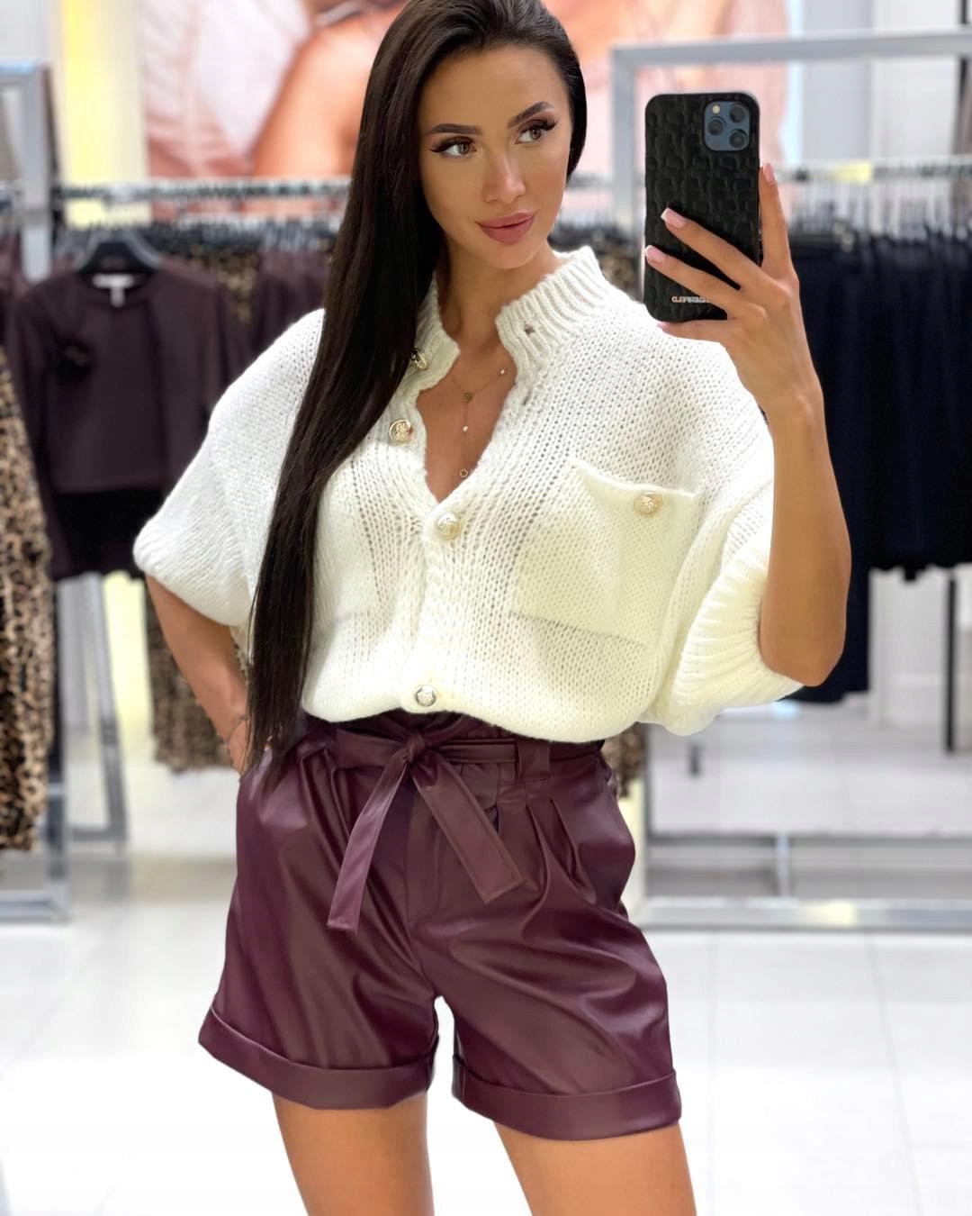 Svetr Bílý Krémový Rukáv Do Lokty 8370 Lalous vel Univerzální