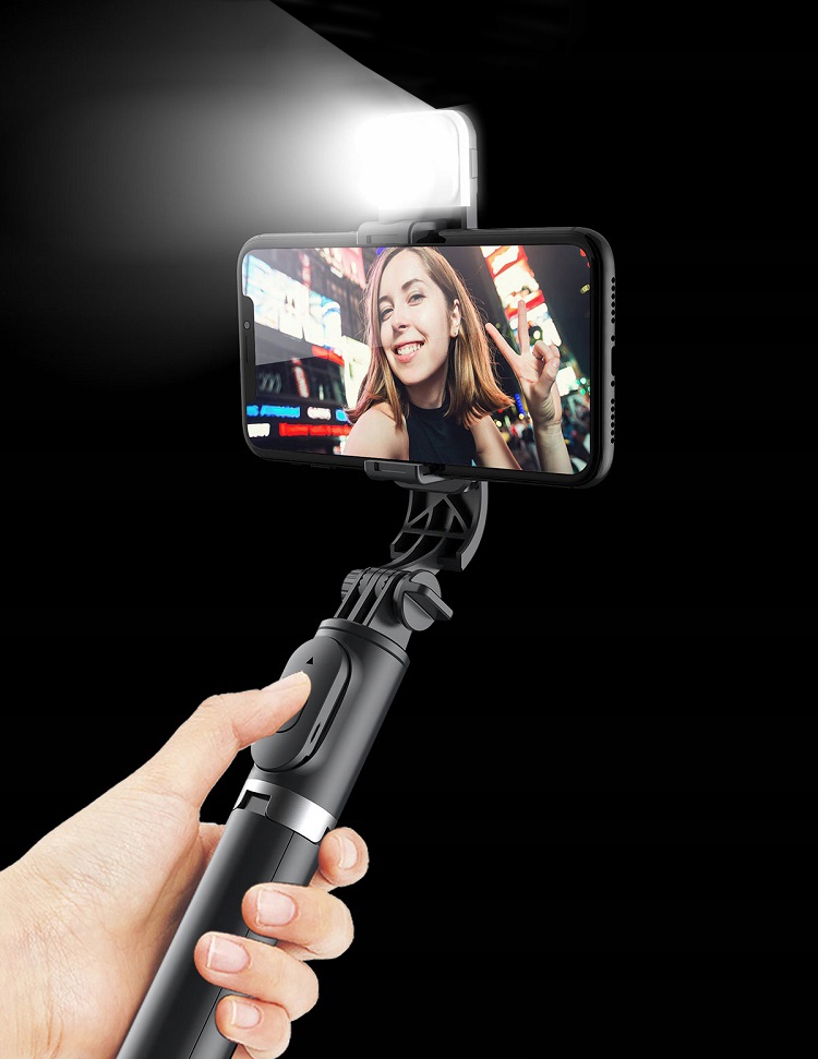 KIJEK DO SELFIE STICK AVOCADO TRIPOD STATYW Z PILOTEM LED BLUETOOTH 360 Marka Inna