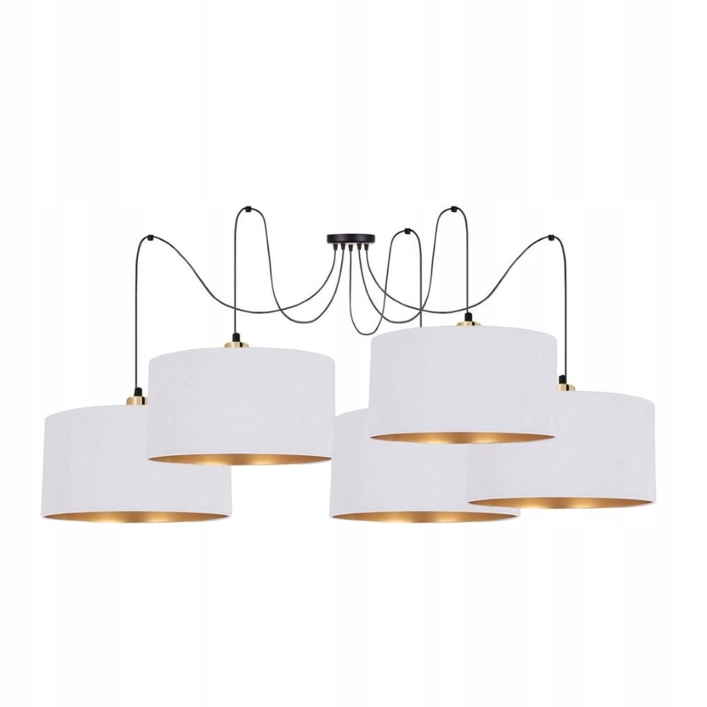 Moderná Velúrová Závesná Lampa S Valčekovým Tienidlom