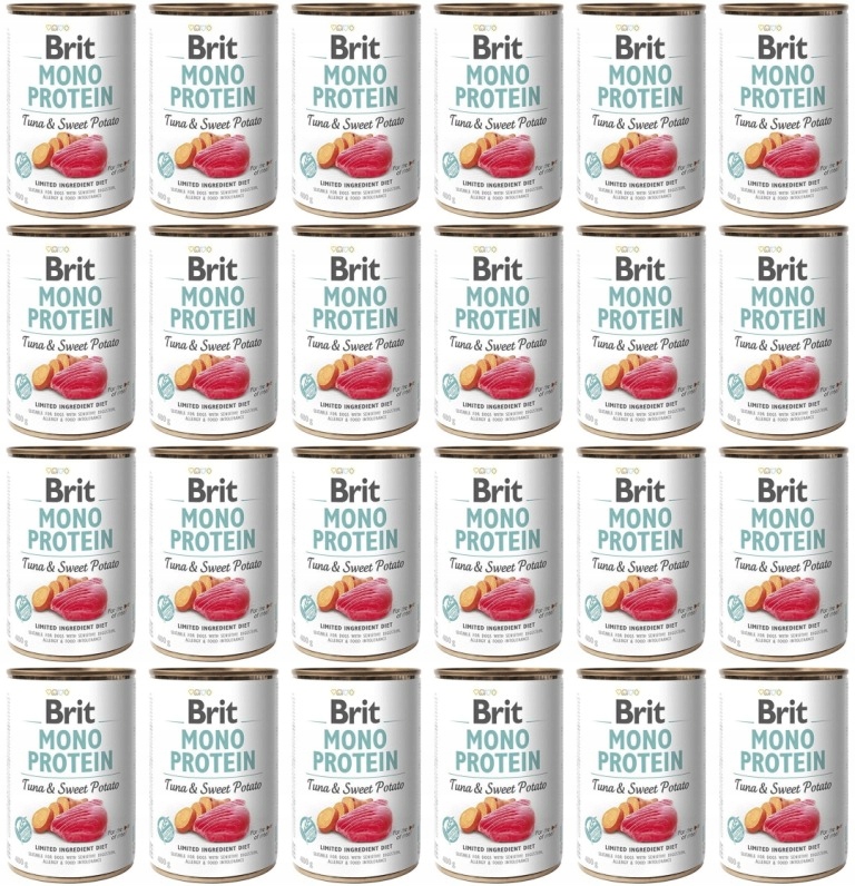 Levně Brit Mono Protein Tuna & Potato 24 plechovek 400 g