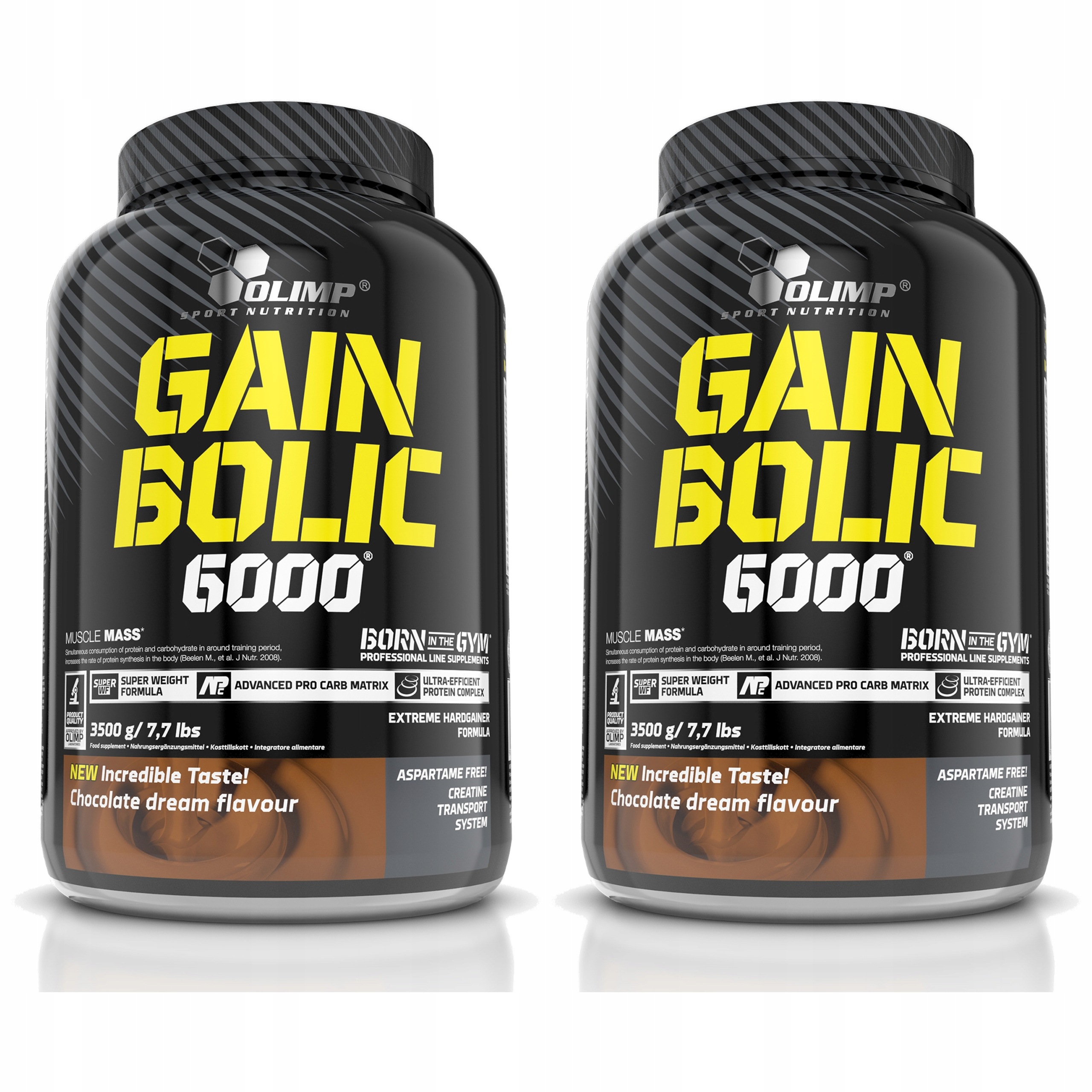 2x Gainer Svalová Hmota 3500 g Bílkoviny Sacharidy Kreatin Olimp