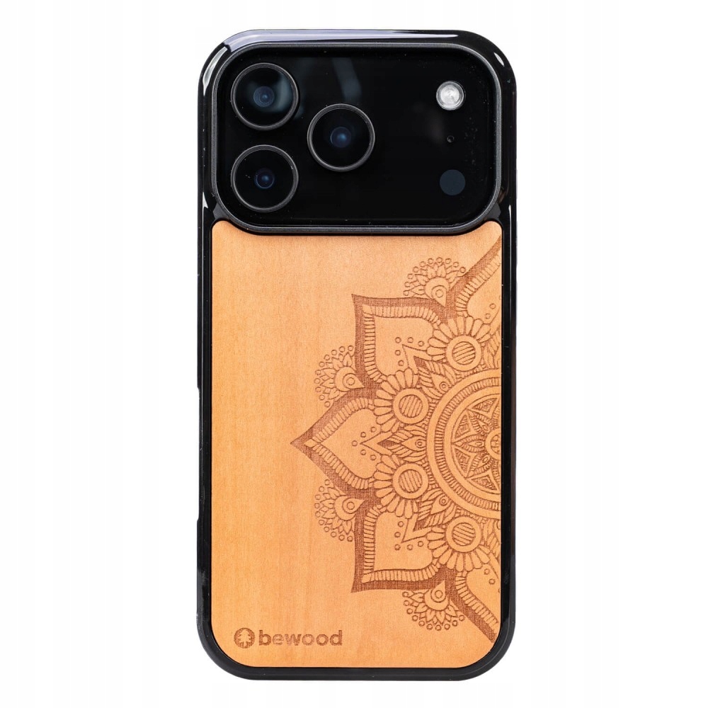 Dřevěný Pouzdro Bewood pro iPhone 17 Pro s motivem jabloně Mandala