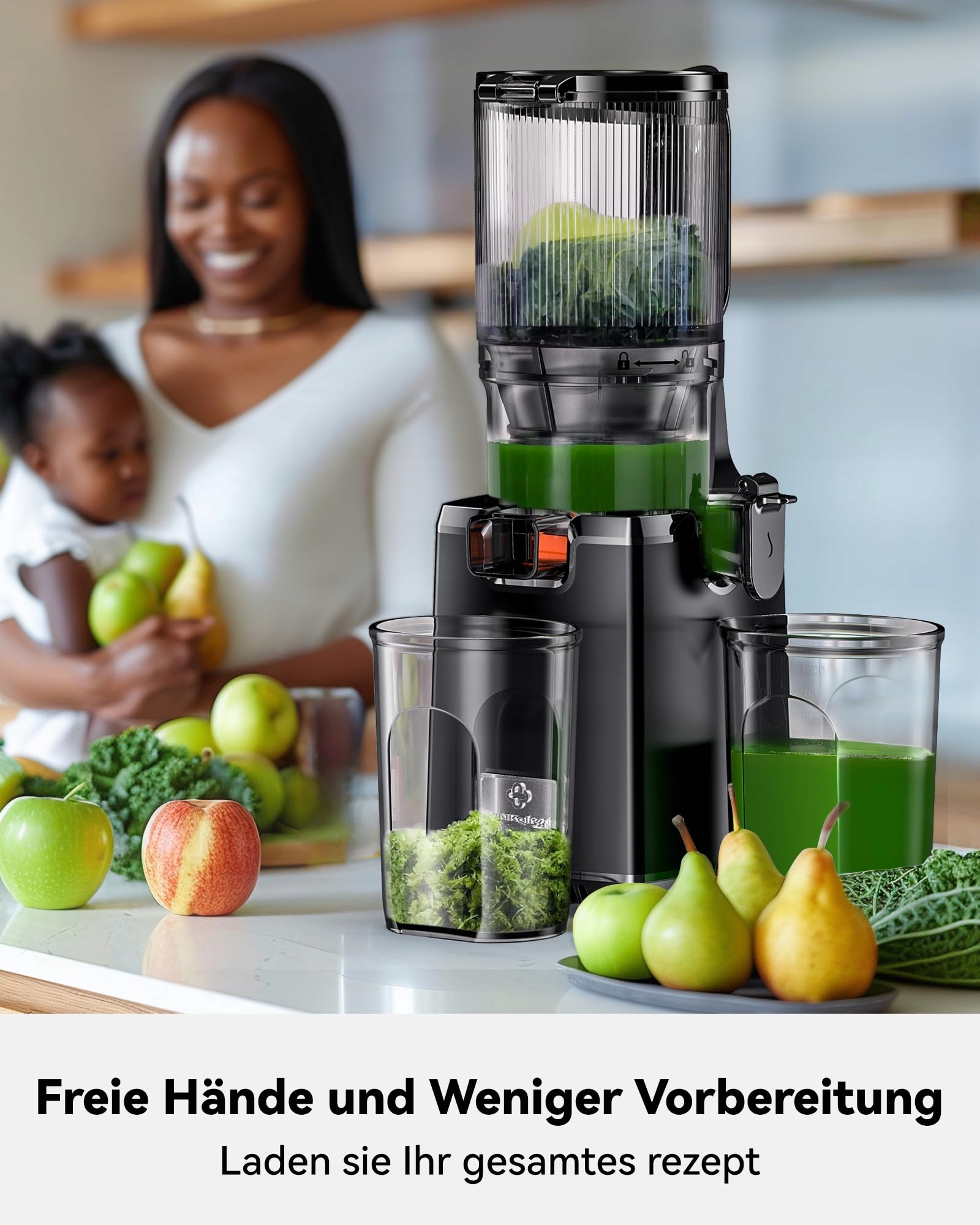 LINKCHEF Wolnoobrotowa Wyciskarka Do Soków 250W BPA Free — miniatura 5