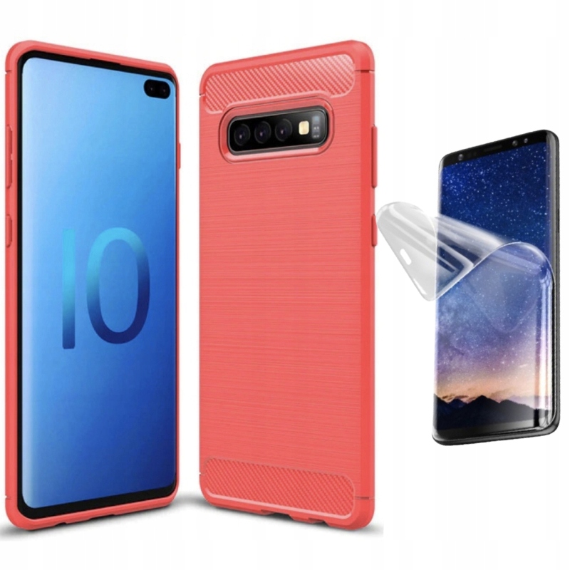 

Etui Carbon Case do Samsung Galaxy S10 + Folia 3D