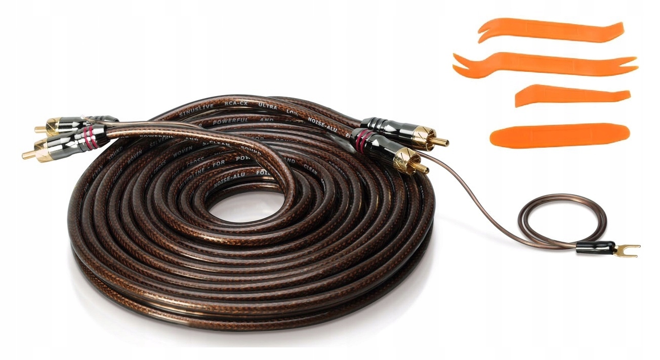 Sinuslive CX-50 kabel Rca 5 m Remote pro automobilový zesilovač +++ klíče