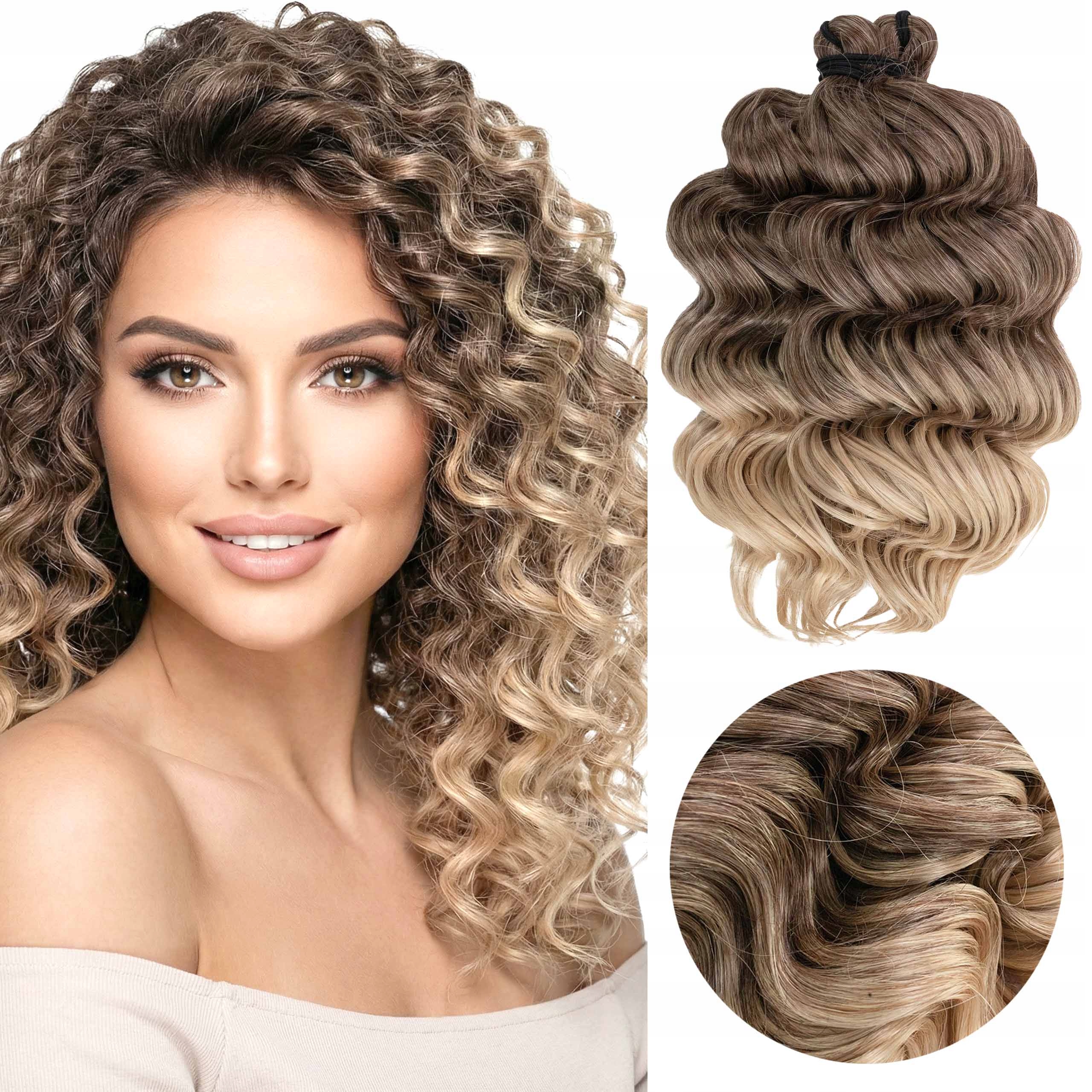 Syntetické vlasy, umělé vlny, kadeře Afroloki Amelia Pro 30 cm 200 g ombre