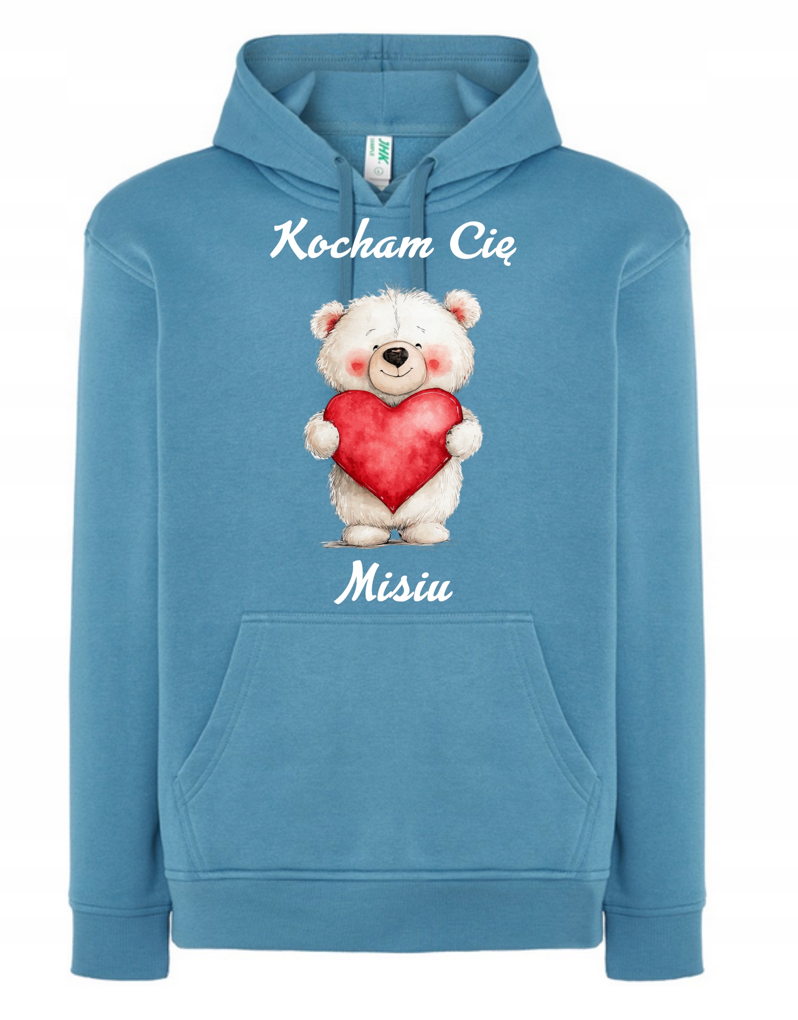 Mikina s kapucí Valentýnský medvídek Miluji tě, medvídek Dárek XXL
