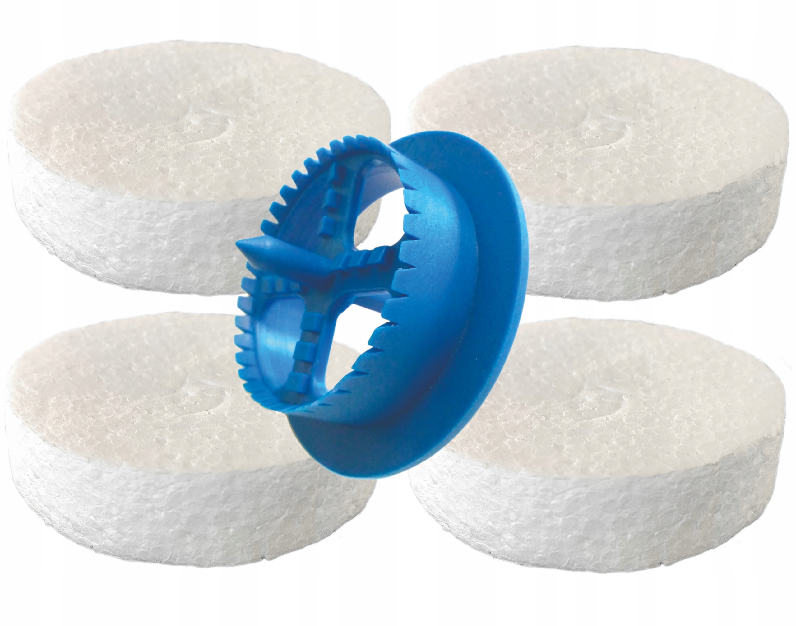 ZAŚLEPKI ZATYCZKI KRĄŻKI STYROPIANOWE BIAŁE 1000SZT FREZ GRATIS