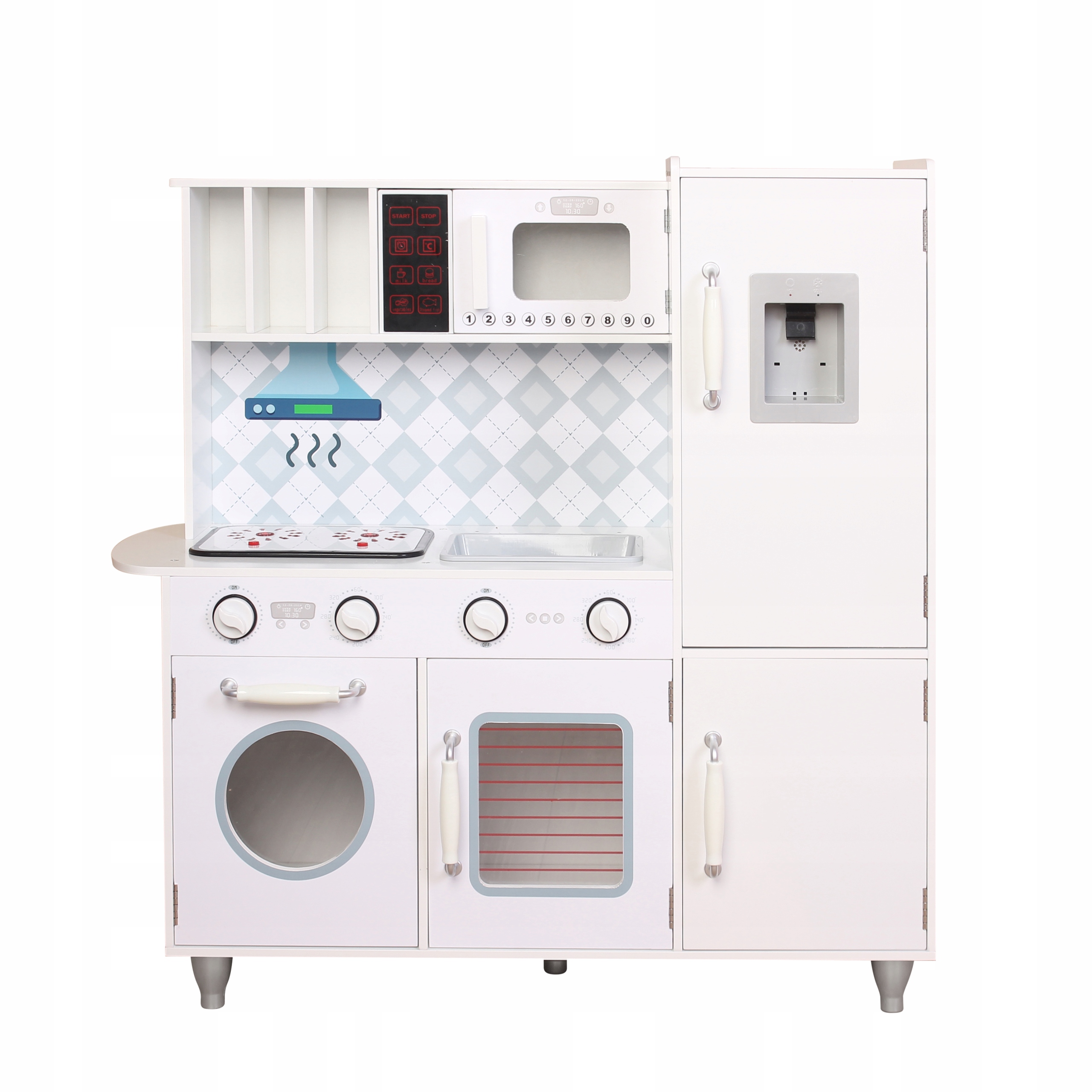 DREWNIANA KUCHNIA INTERAKTYWNA DLA DZIECI XXL KUCHENKA LODÓWKA +AKCESORIA Bohater brak