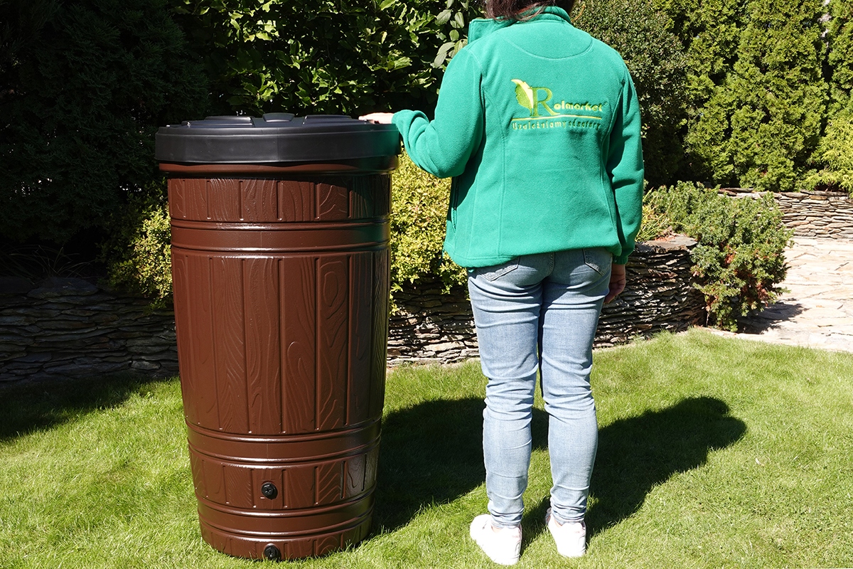 BECZKA 265l KOMPLETNY ZBIORNIK POJEMNIK NA WODĘ DESZCZÓWKĘ DESZCZ WOODCAN Kod producenta Zbiornik beczka na deszcz wodę 265l