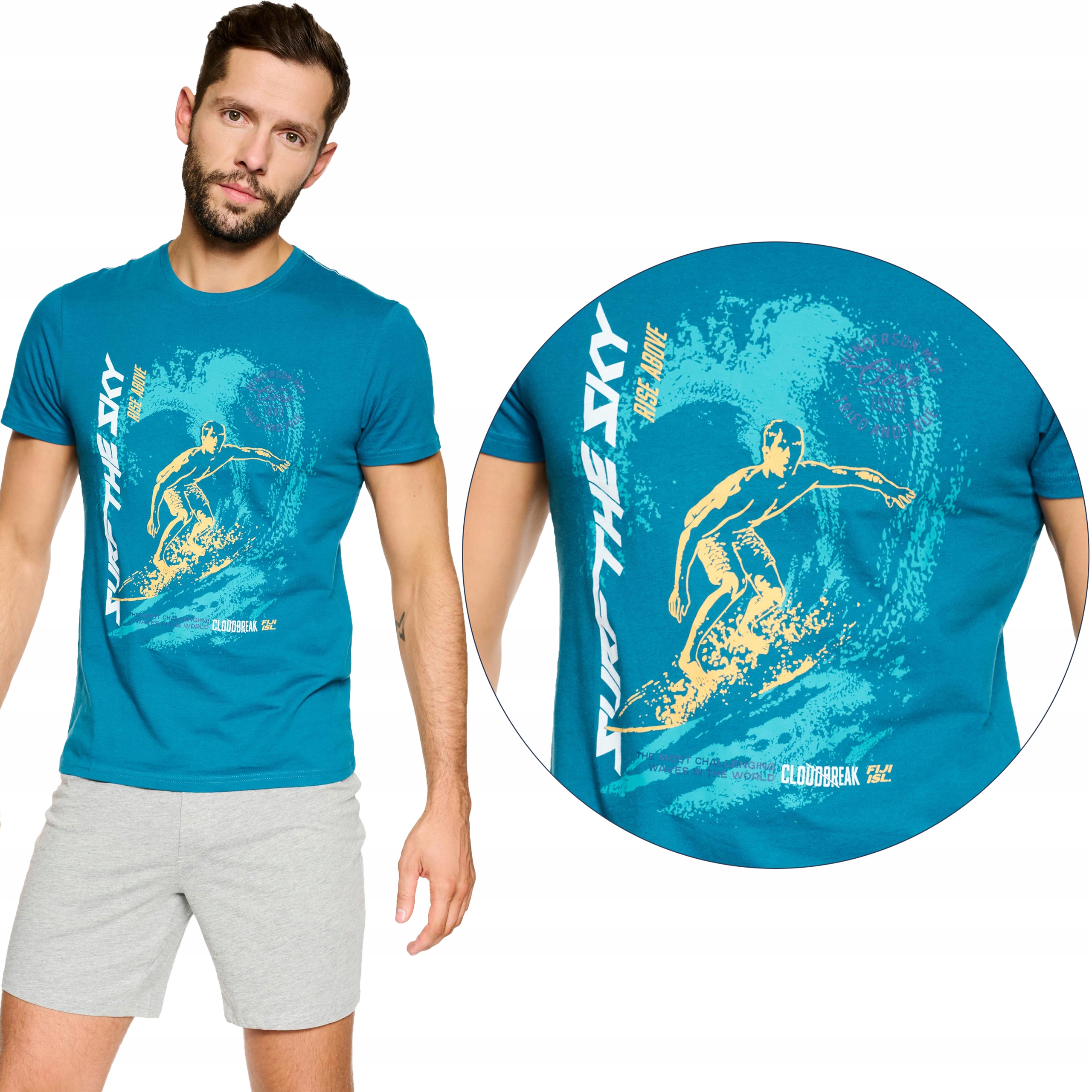 

Sportowa piżama bawełniana Henderson krótki rękaw