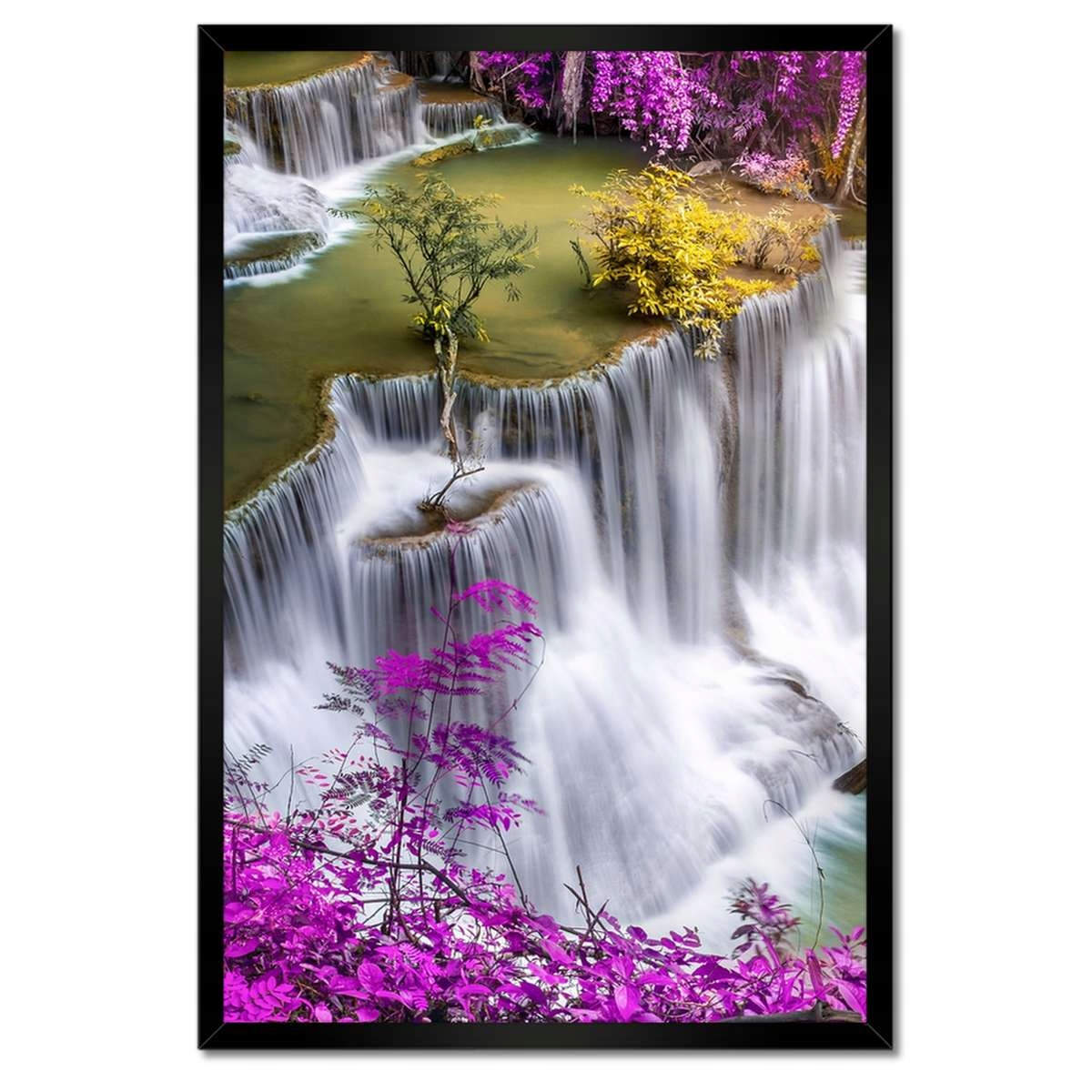 Plakáty v rámu 40x60 Fialově kolem kaskády