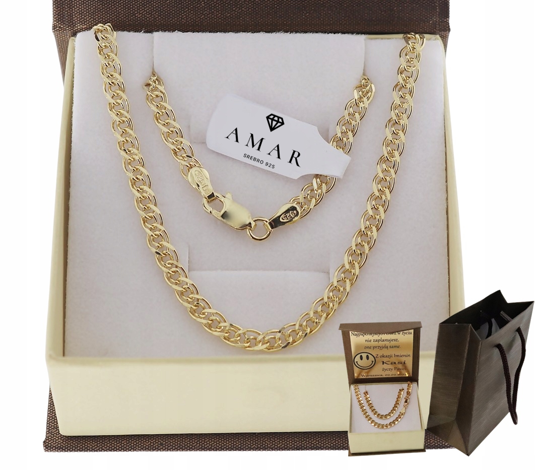 Řetízek Nonna Monaliza ze 14K zlata Ryzost 925 585 Gravírování Bonus