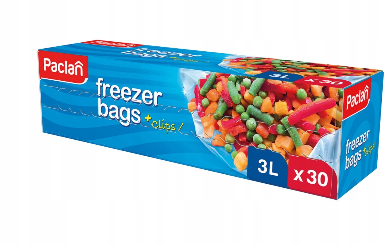 

Woreczki do mrożenia Freezer Bags Paclan 3L 30 szt