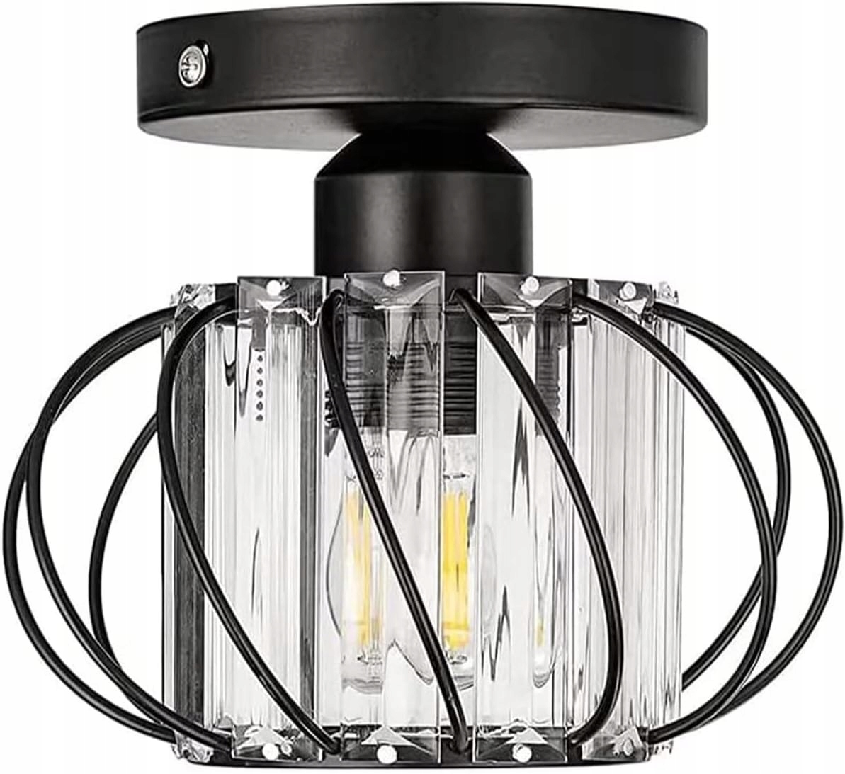 Frideko Home Křišťálová Stropní Svítidlo černá