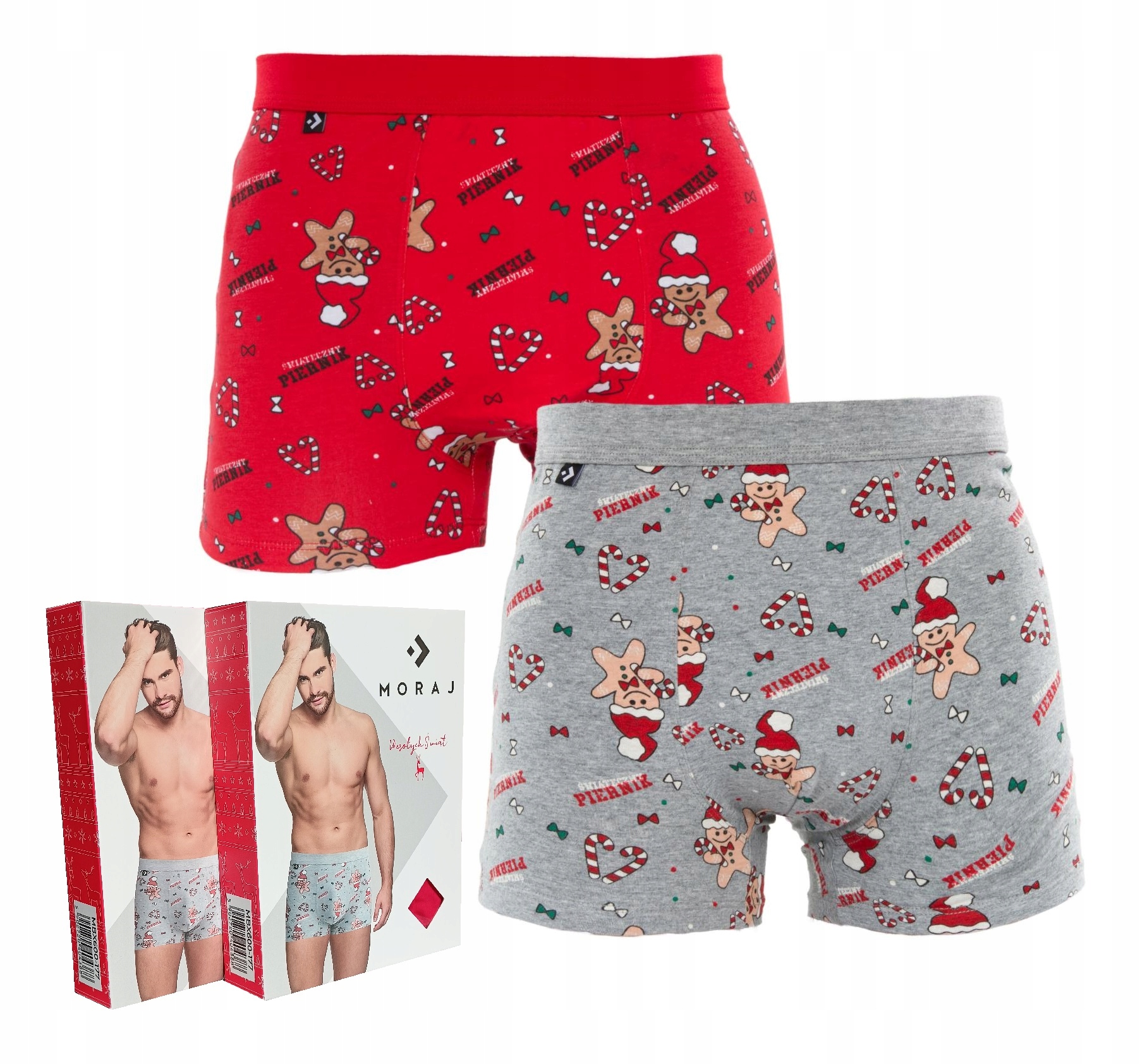 

Bokserki Świąteczne Majtki Męskie 2 szt L