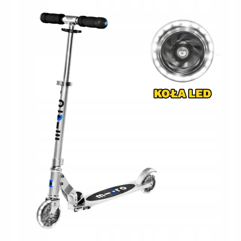 Hulajnoga Micro Sprite Led Silver Matt SA0216