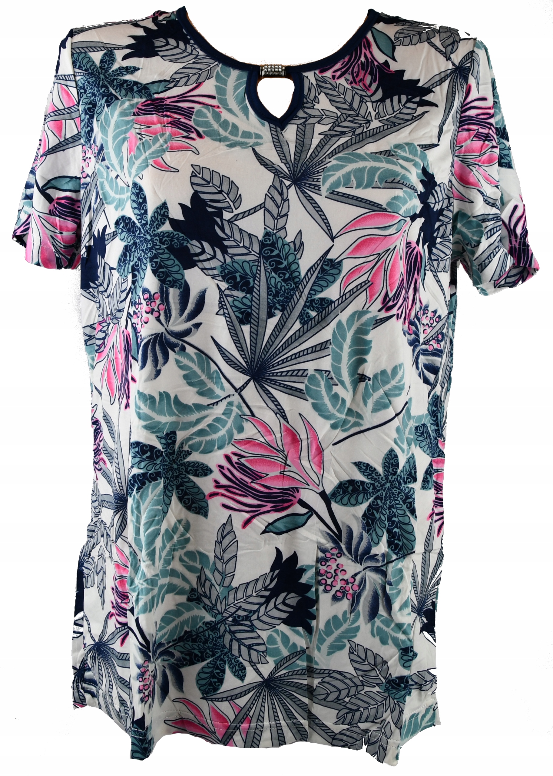 

T-shirt Koszulka Bluzka Damska Motyw Liści R. 4XL