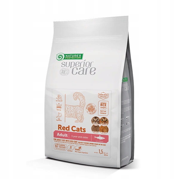 suché krmivo Nature's Protection Red Cats sleď Adult 1,5 kg