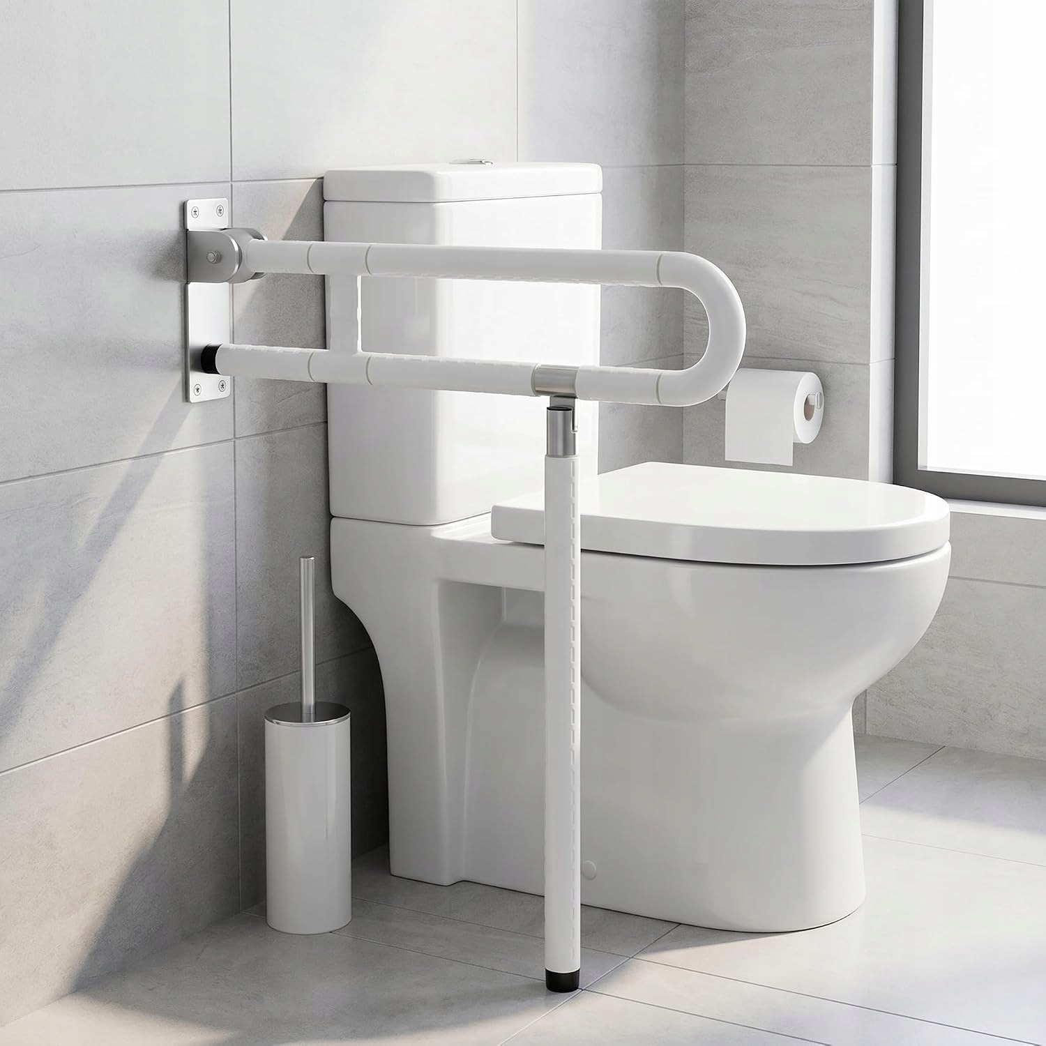 Qwork WD11413 Uchwyt łazienkowy 60 cm składany poręcz do toalety